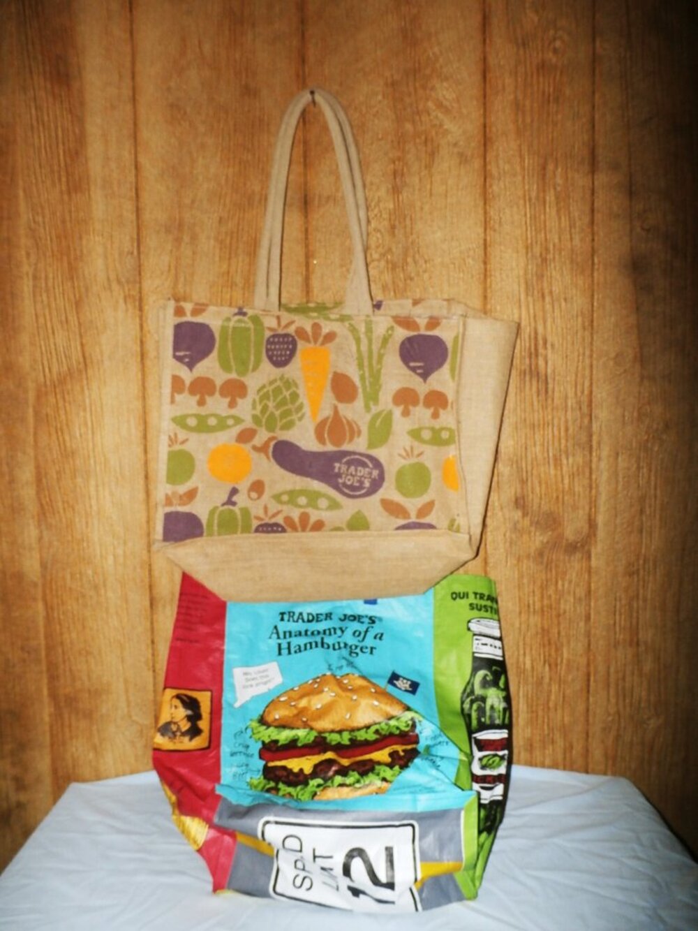 Lot of 2  NEW  Trader Joe's Reusable Tote Bags  Medium